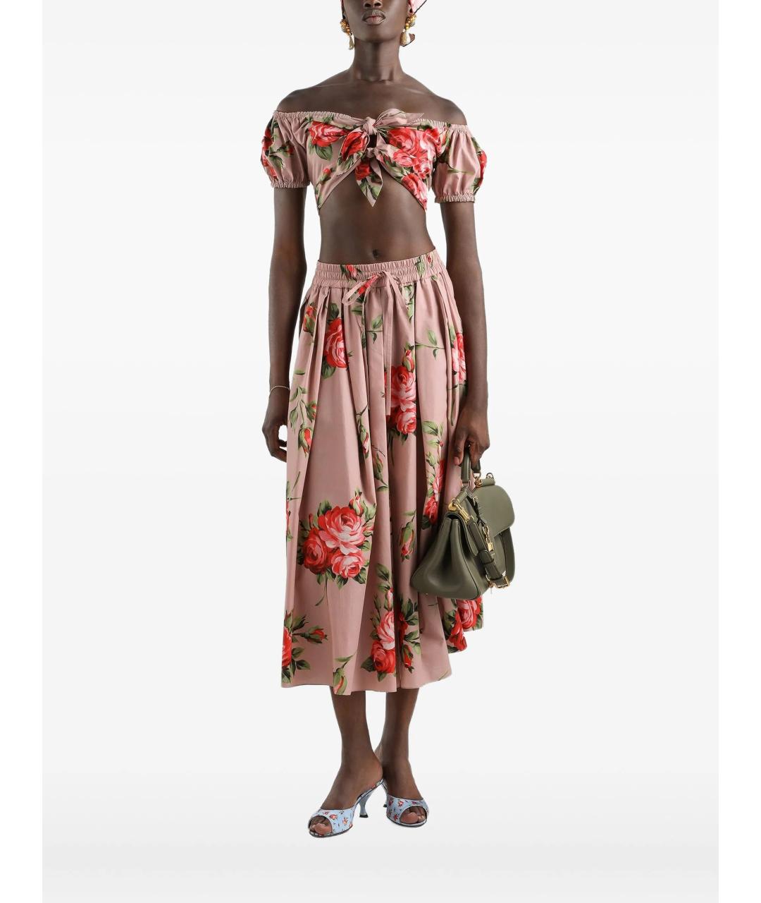 DOLCE&GABBANA Розовая хлопковая рубашка, фото 2