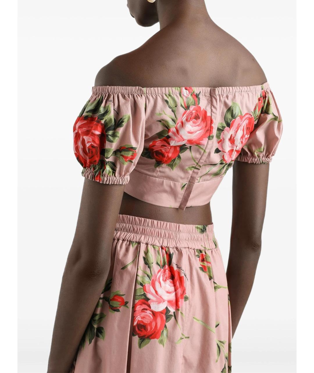 DOLCE&GABBANA Розовая хлопковая рубашка, фото 4