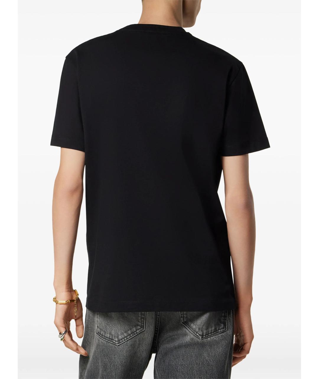 VERSACE Черная хлопковая футболка, фото 3