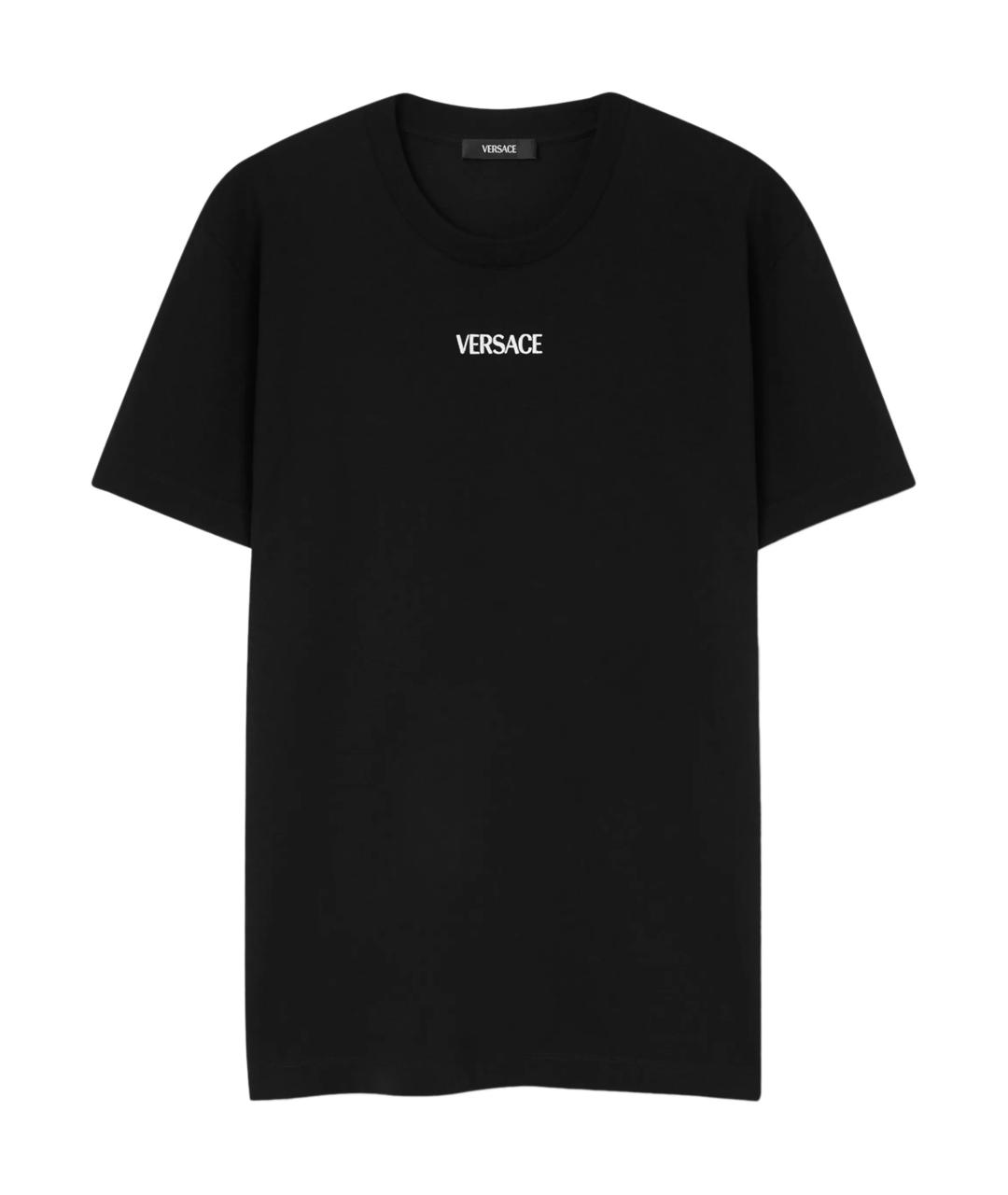 VERSACE Черная хлопковая футболка, фото 1