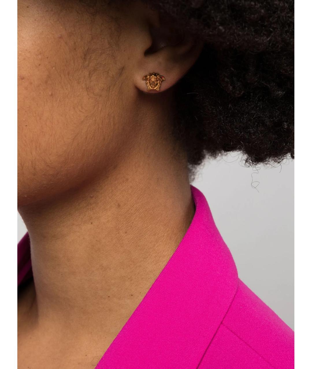 VERSACE Золотые металлические серьги, фото 2