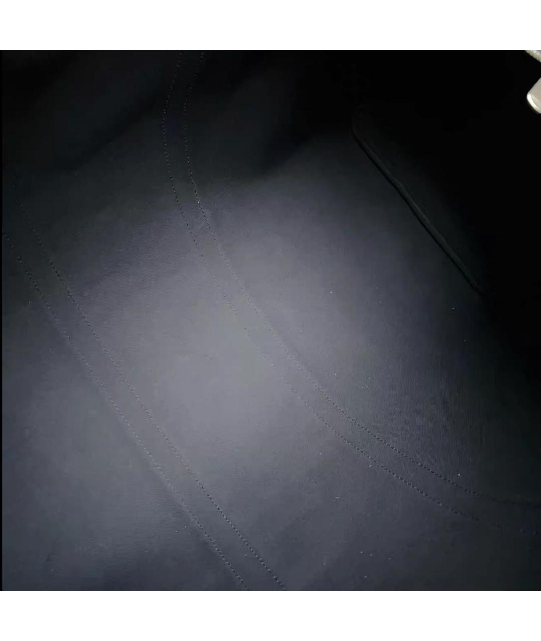 LOUIS VUITTON Черная кожаная дорожная/спортивная сумка, фото 8