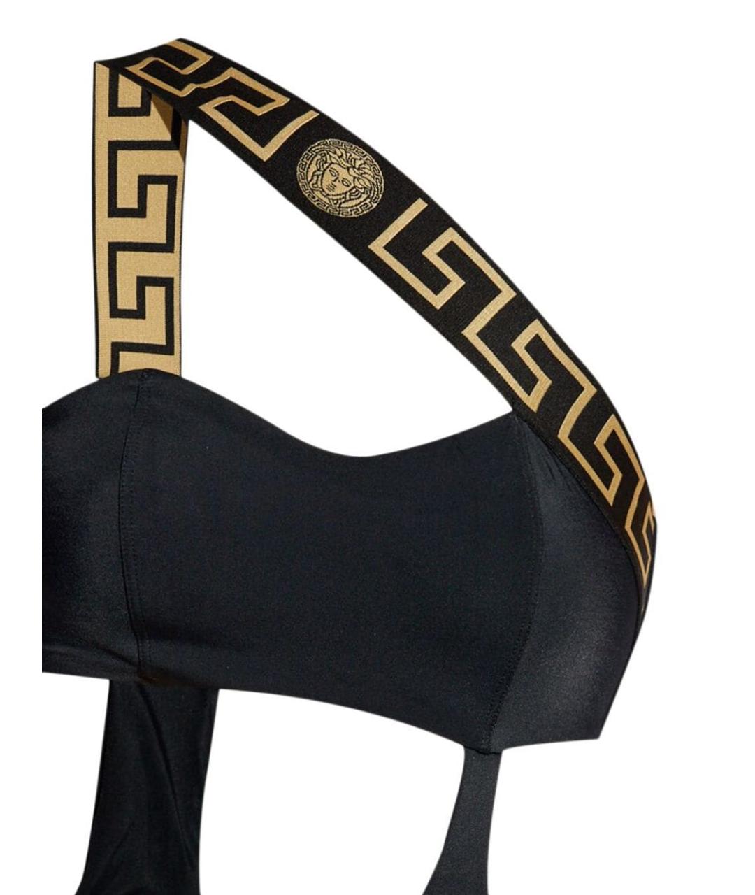 VERSACE Черный полиамидовый купальник, фото 2