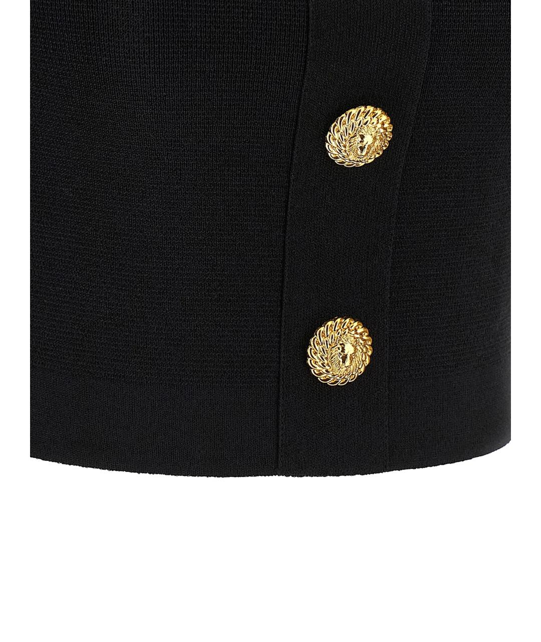 BALMAIN Черная вискозная майка, фото 4
