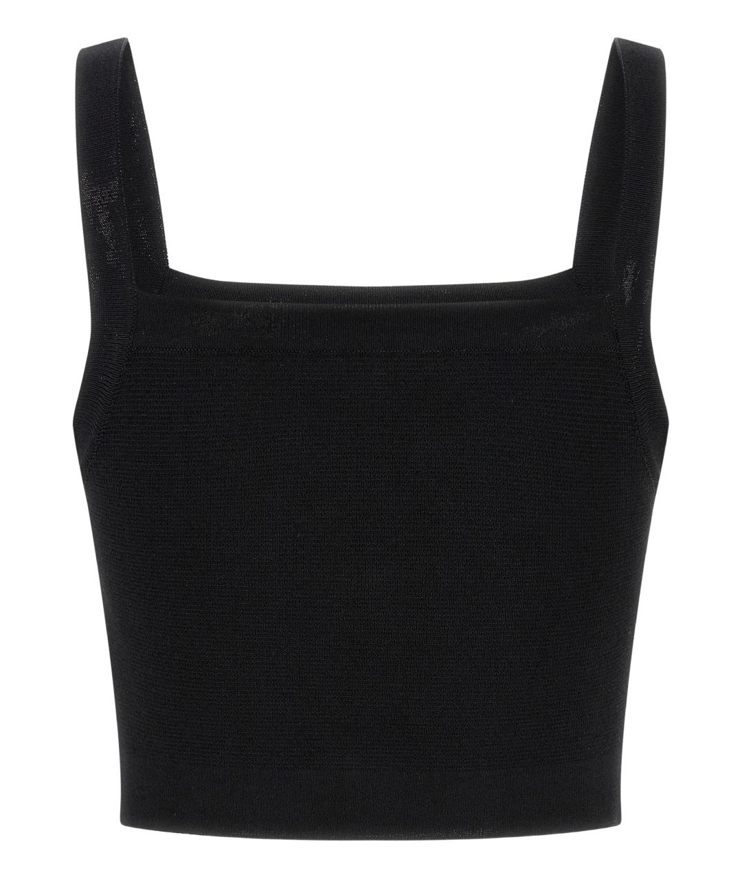 BALMAIN Черная вискозная майка, фото 2