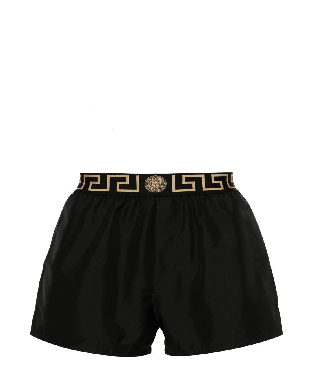 VERSACE Черные полиэстеровые шорты, фото 1