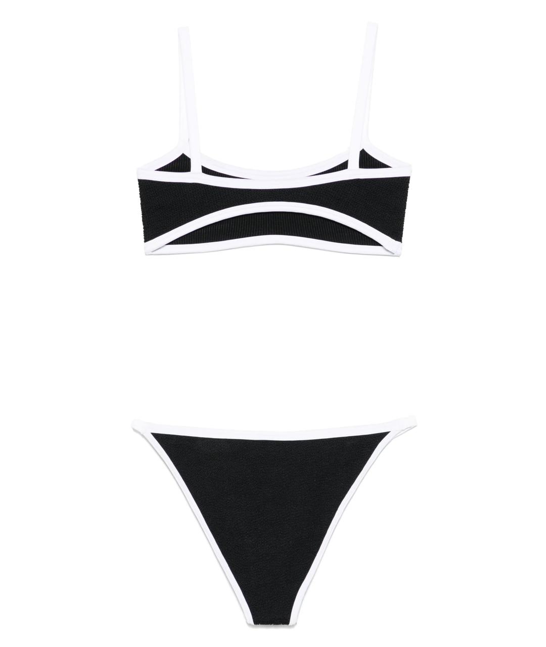 HUNZA G Черный полиамидовый купальник, фото 2