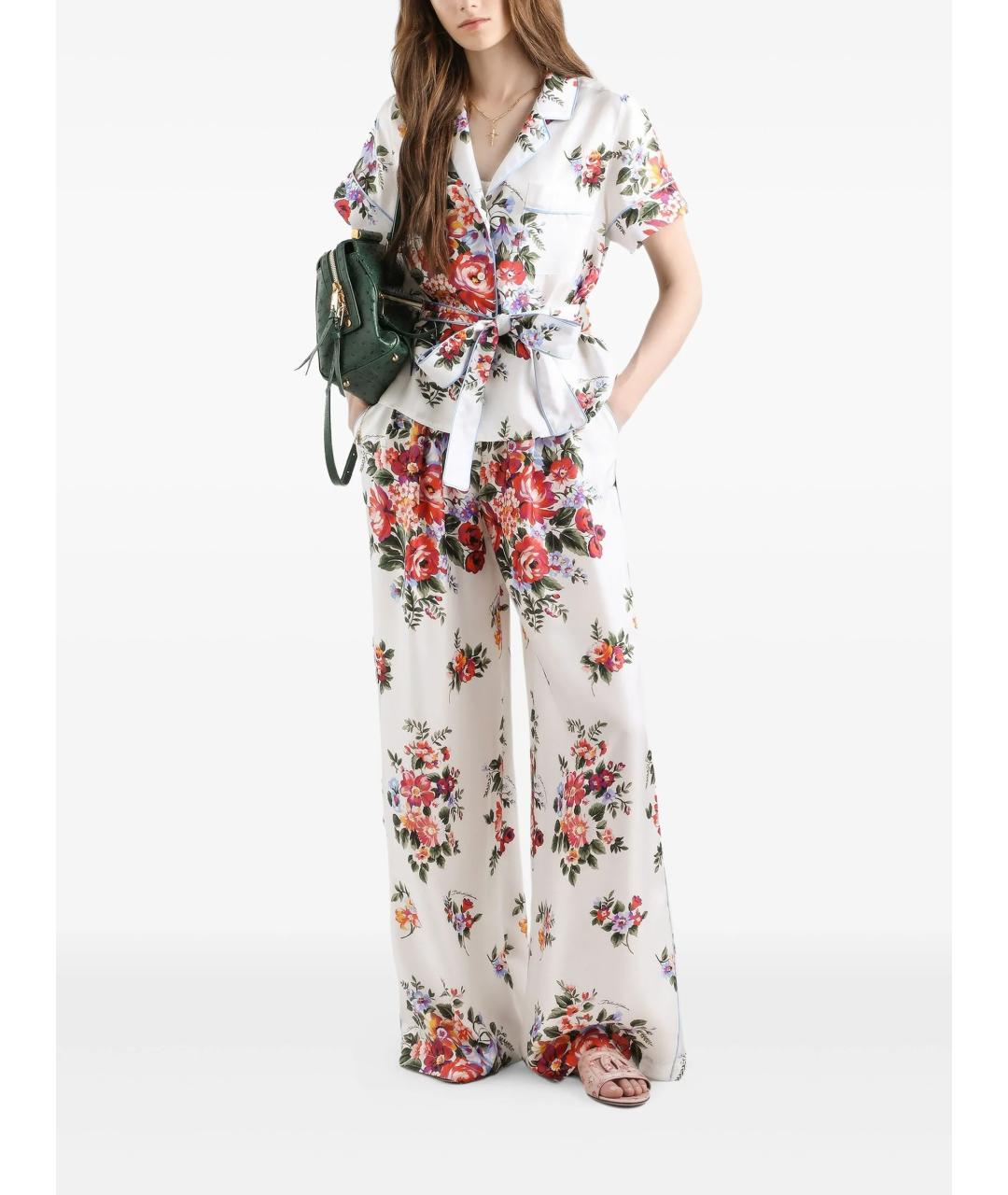 DOLCE&GABBANA Белая шелковая рубашка, фото 2