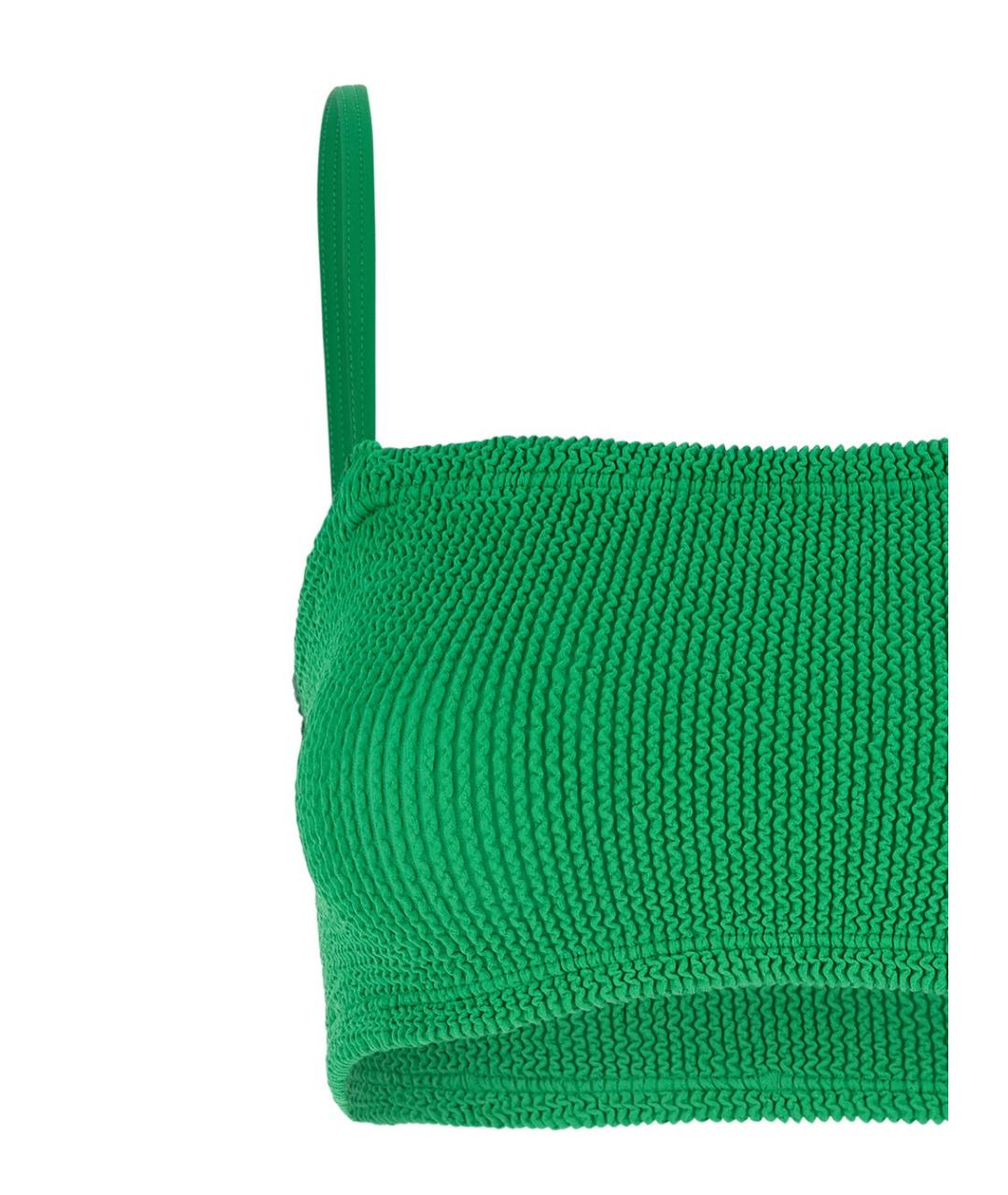 HUNZA G Зеленый полиамидовый купальник, фото 3