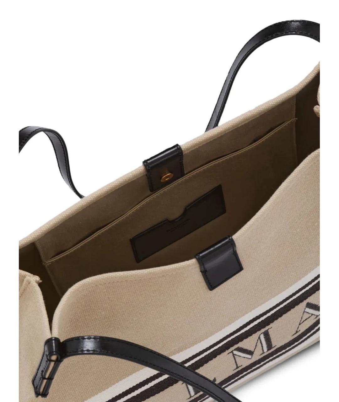 BALMAIN Бежевая хлопковая сумка тоут, фото 7