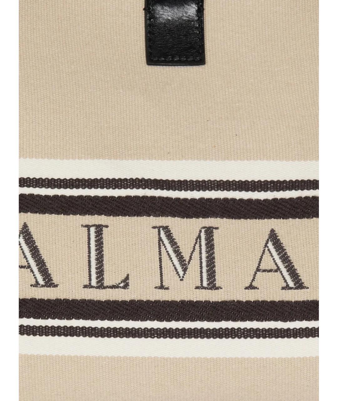 BALMAIN Бежевая хлопковая сумка тоут, фото 6