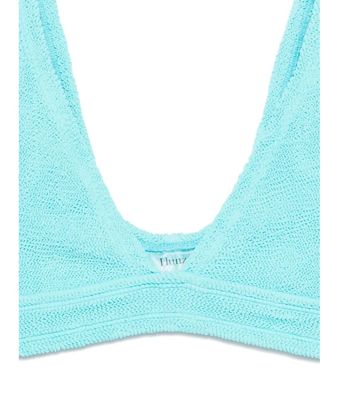 HUNZA G Голубой полиамидовый купальник, фото 3