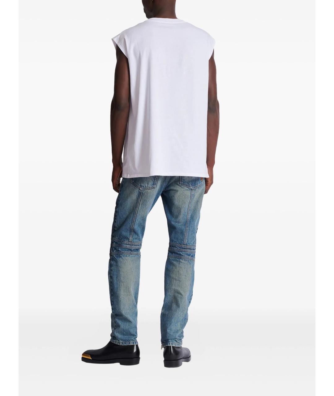 BALMAIN Белая хлопковая футболка, фото 3