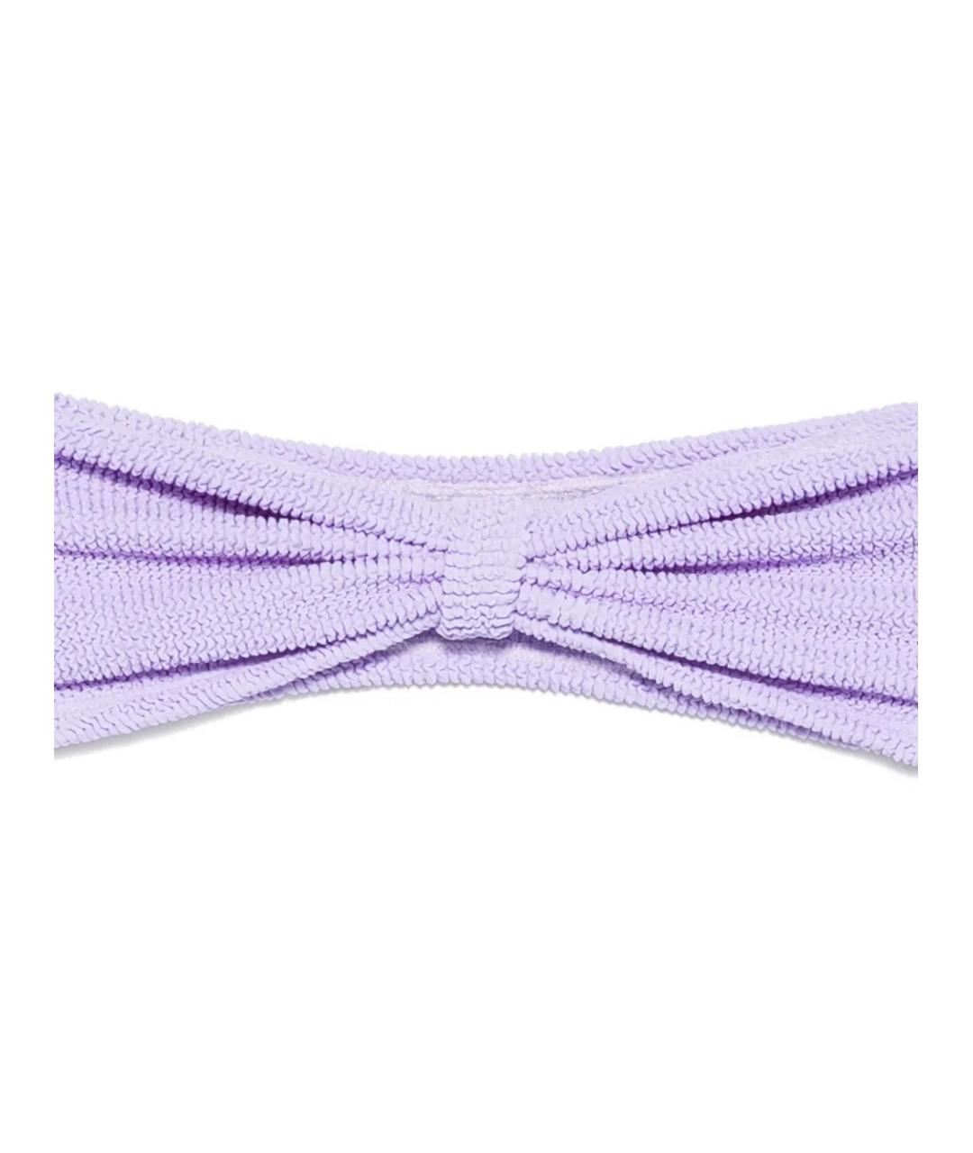 HUNZA G Фиолетовый полиамидовый купальник, фото 3