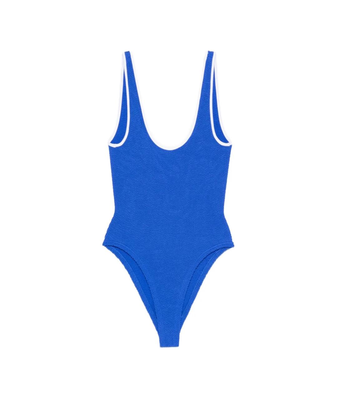 HUNZA G Синий полиамидовый купальник, фото 1