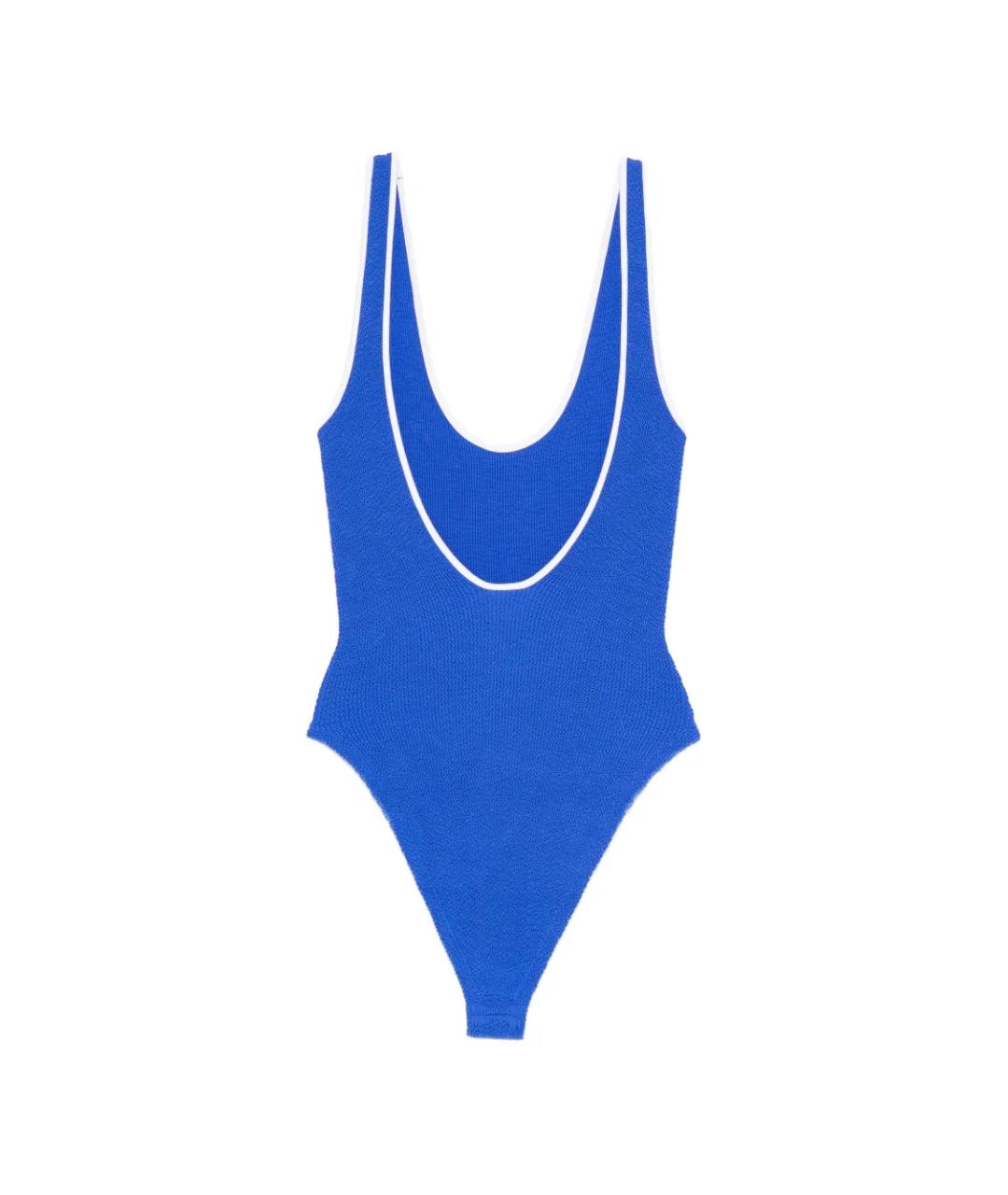 HUNZA G Синий полиамидовый купальник, фото 2