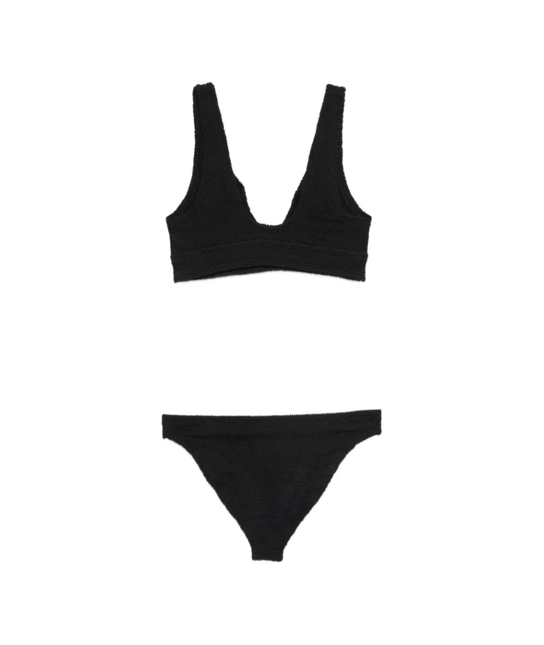 HUNZA G Черный полиамидовый купальник, фото 2