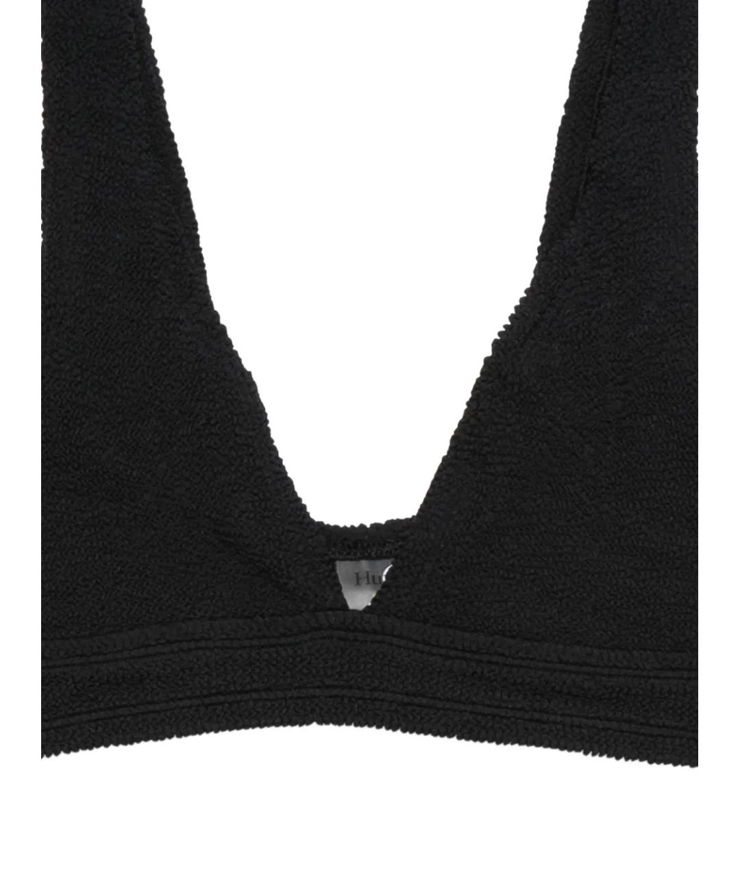 HUNZA G Черный полиамидовый купальник, фото 3