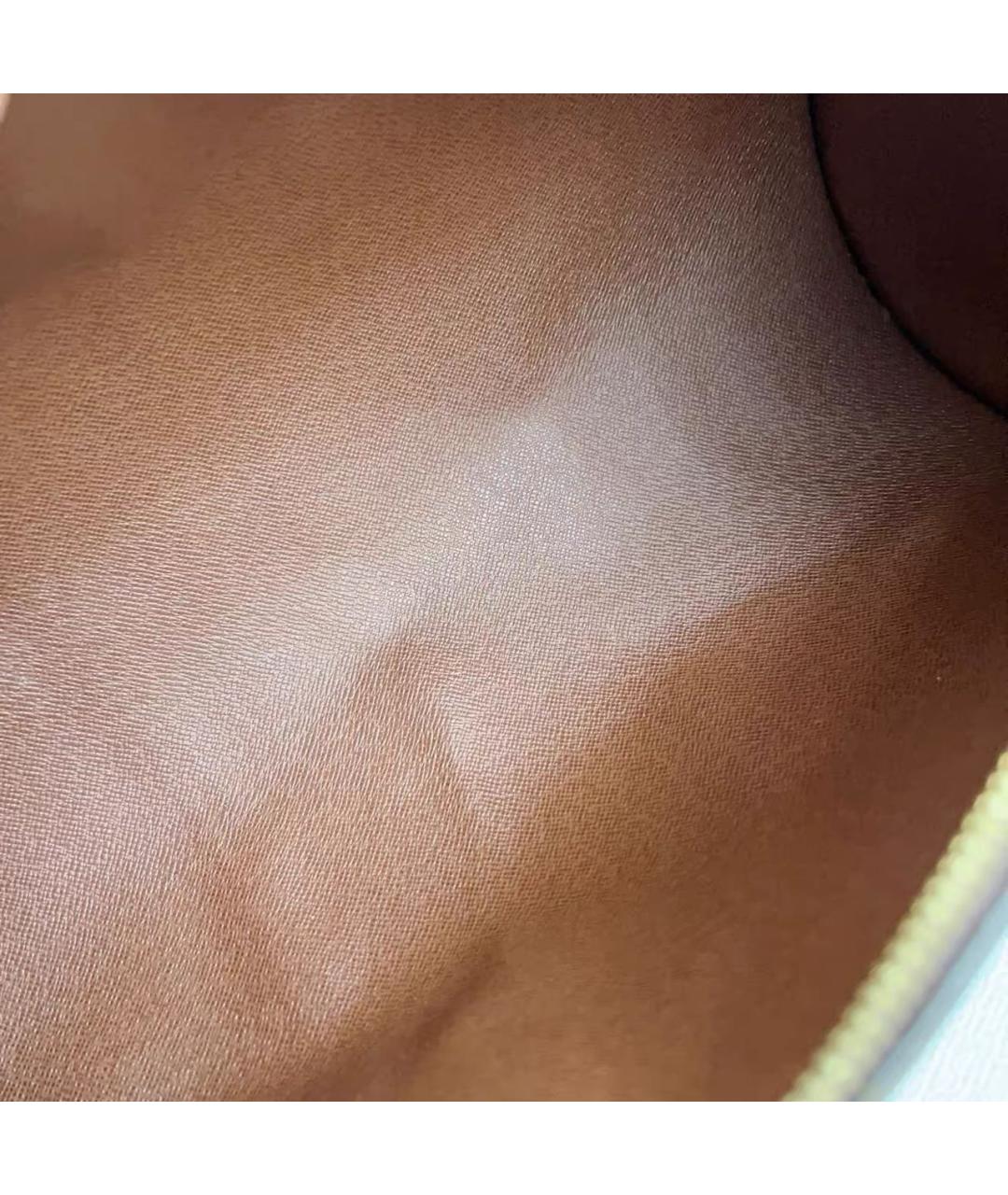 LOUIS VUITTON Коричневая кожаная сумка с короткими ручками, фото 8