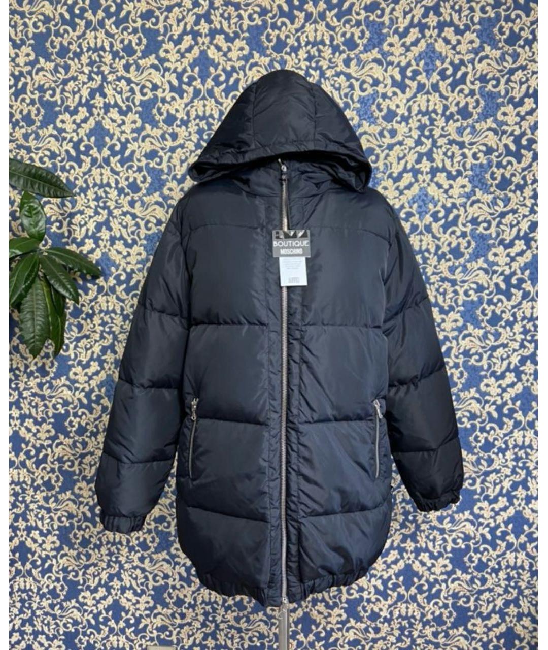 MOSCHINO Черный полиэстеровый пуховик, фото 9