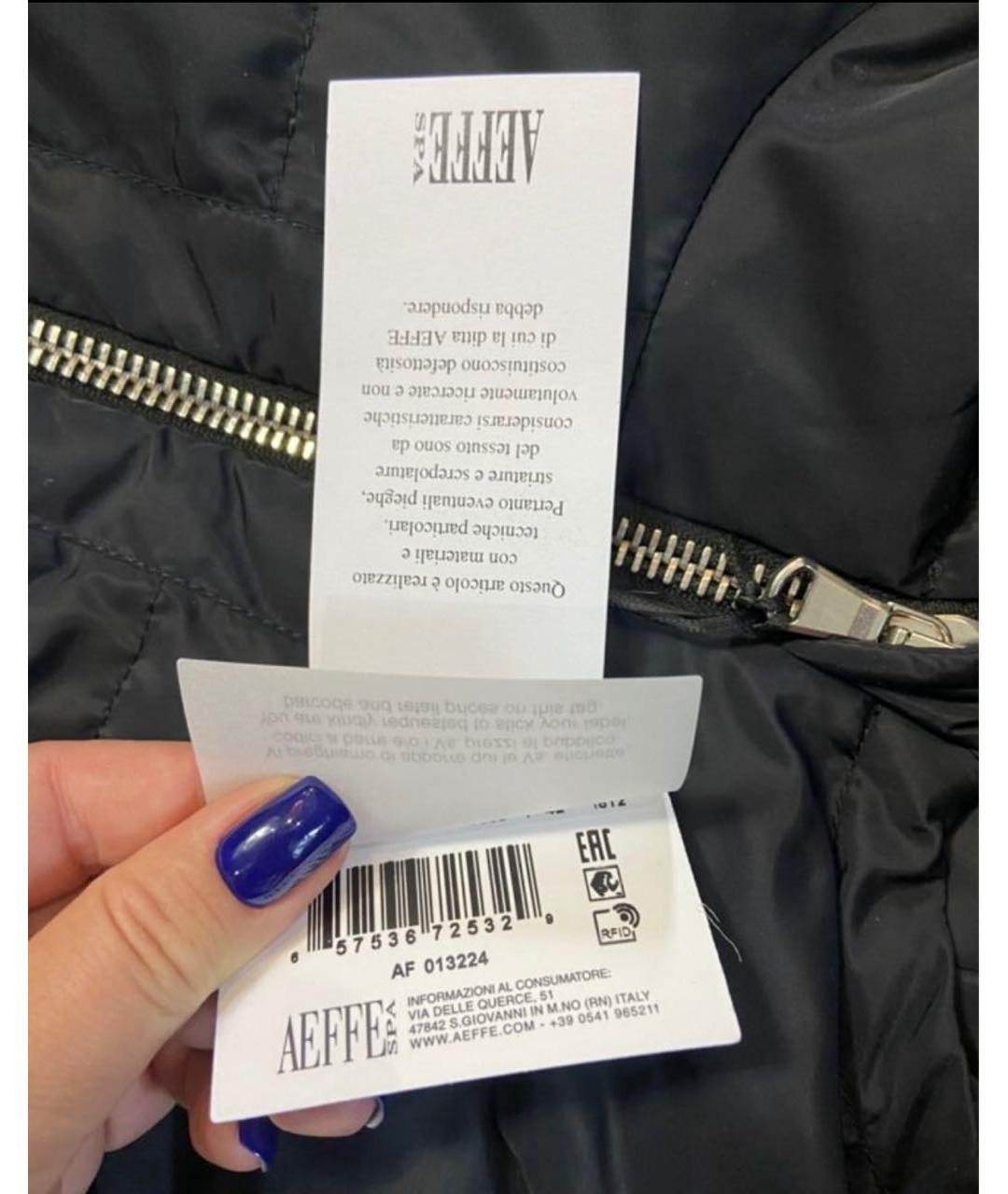 MOSCHINO Черный полиэстеровый пуховик, фото 5