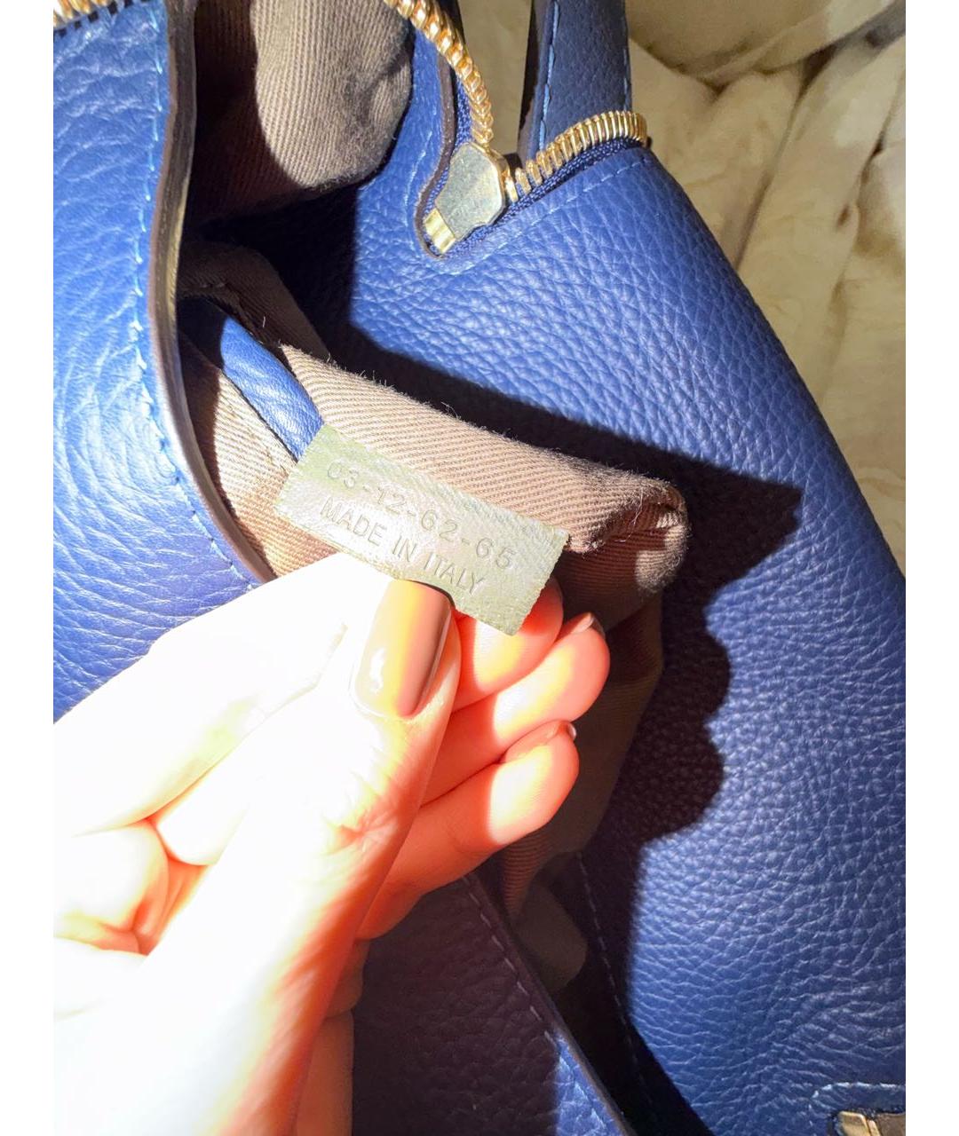 CHLOE Темно-синяя кожаная сумка через плечо, фото 7