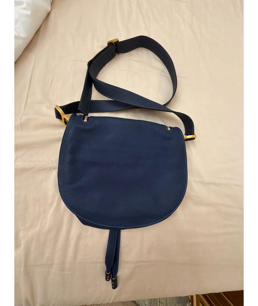 CHLOE Темно-синяя кожаная сумка через плечо, фото 3