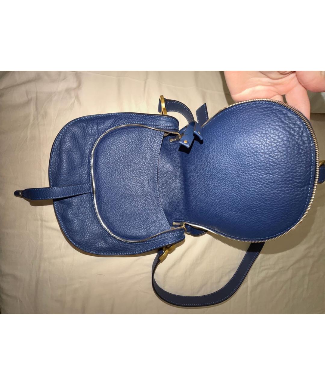 CHLOE Темно-синяя кожаная сумка через плечо, фото 4