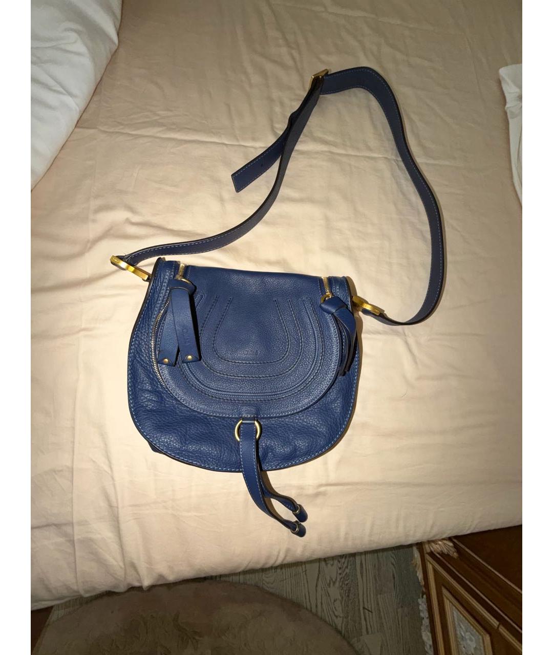 CHLOE Темно-синяя кожаная сумка через плечо, фото 8