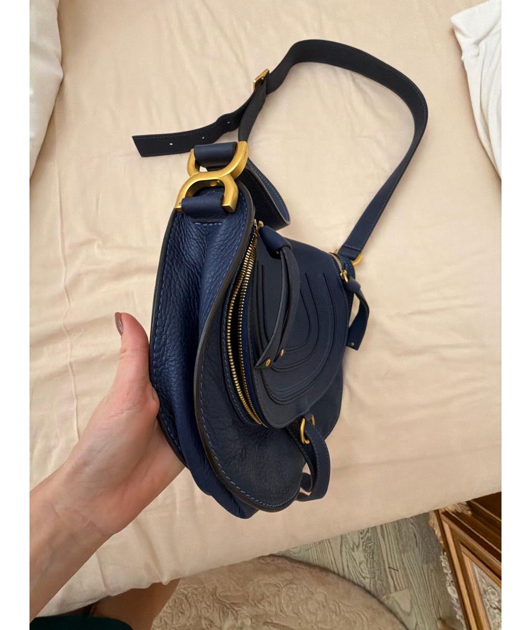 CHLOE Темно-синяя кожаная сумка через плечо, фото 2