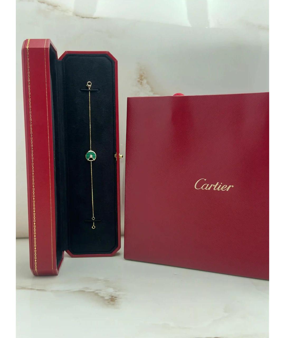 CARTIER Зеленый браслет из розового золота, фото 3