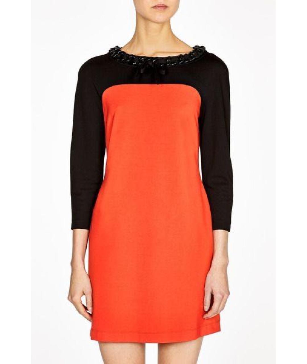 MOSCHINO Красное вискозное повседневное платье, фото 5