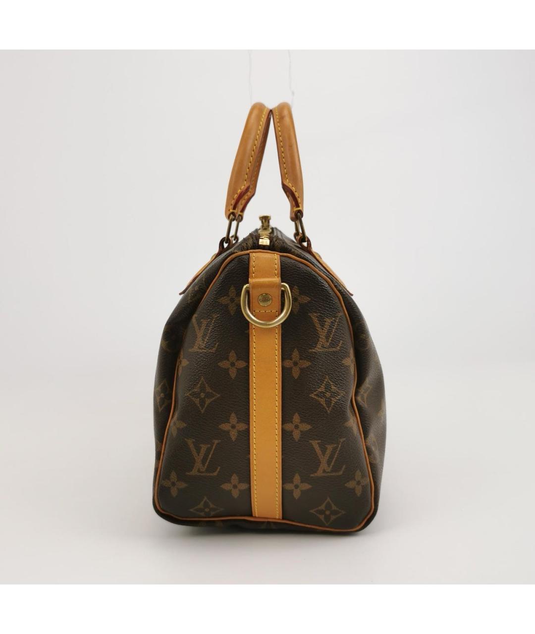 LOUIS VUITTON Коричневая кожаная сумка с короткими ручками, фото 2