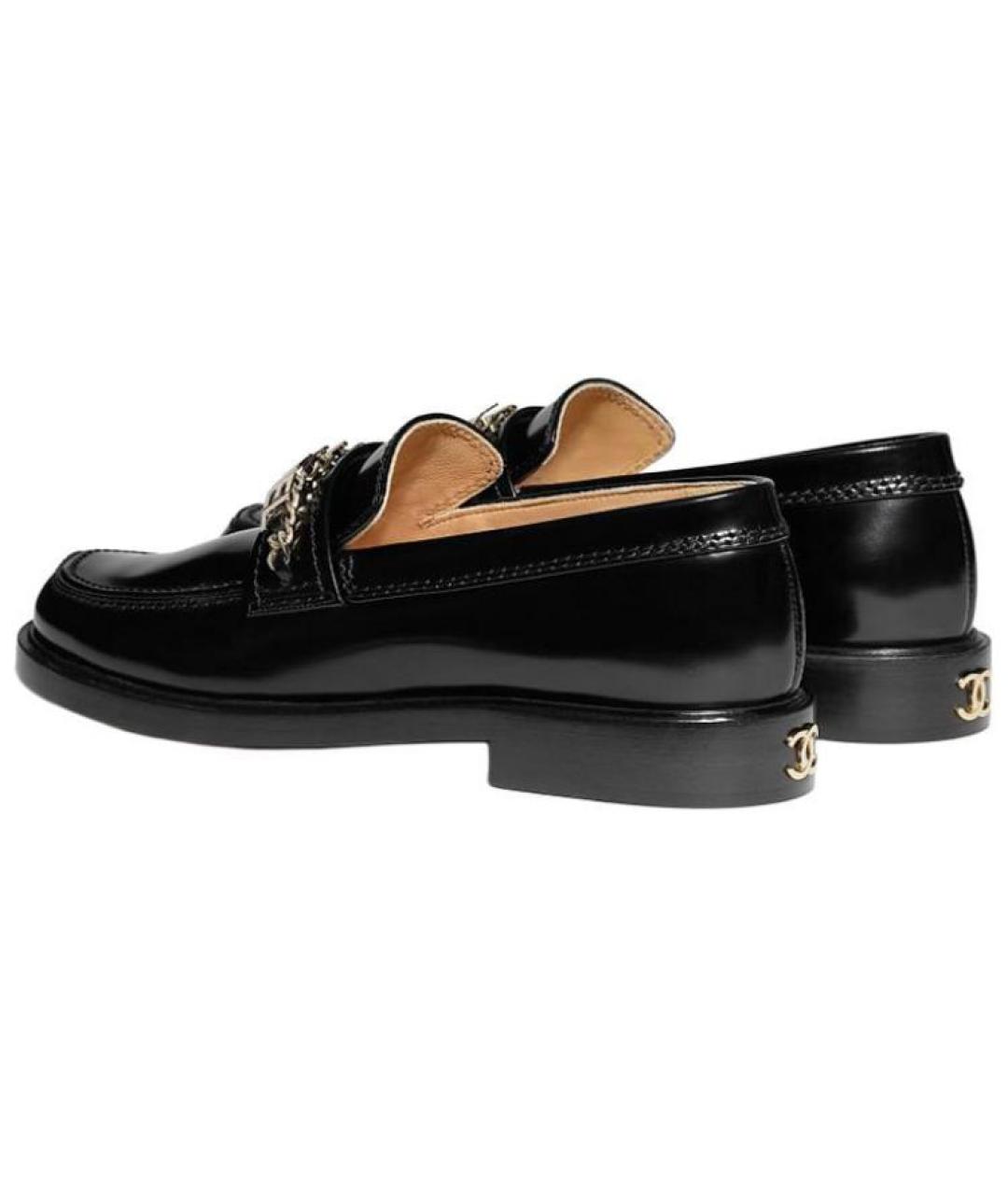 CHANEL Черные лоферы, фото 4