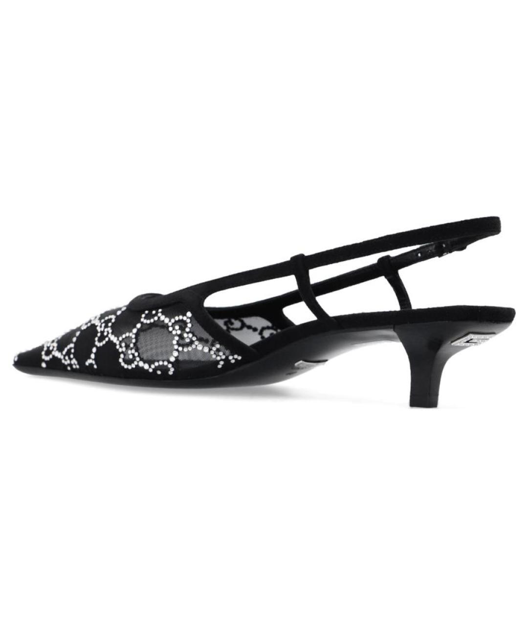 GUCCI Черные текстильные туфли, фото 3