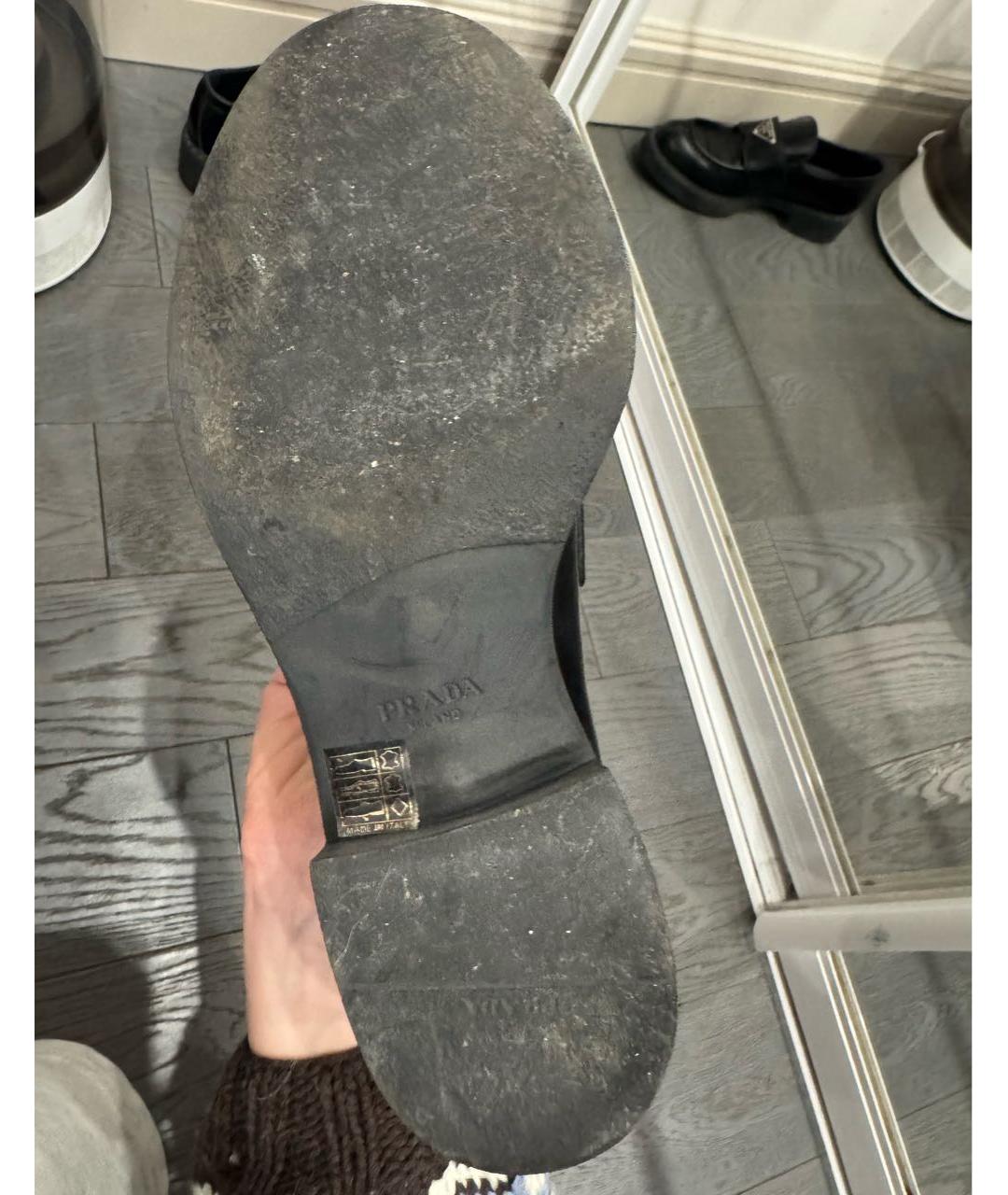 PRADA Черные кожаные лоферы, фото 6