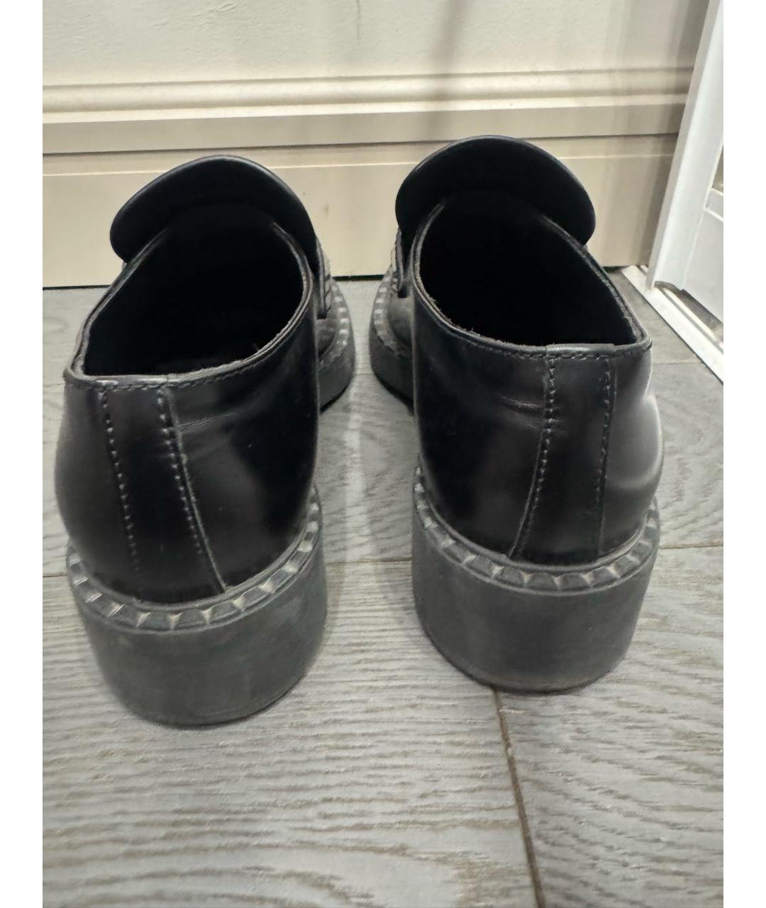 PRADA Черные кожаные лоферы, фото 4