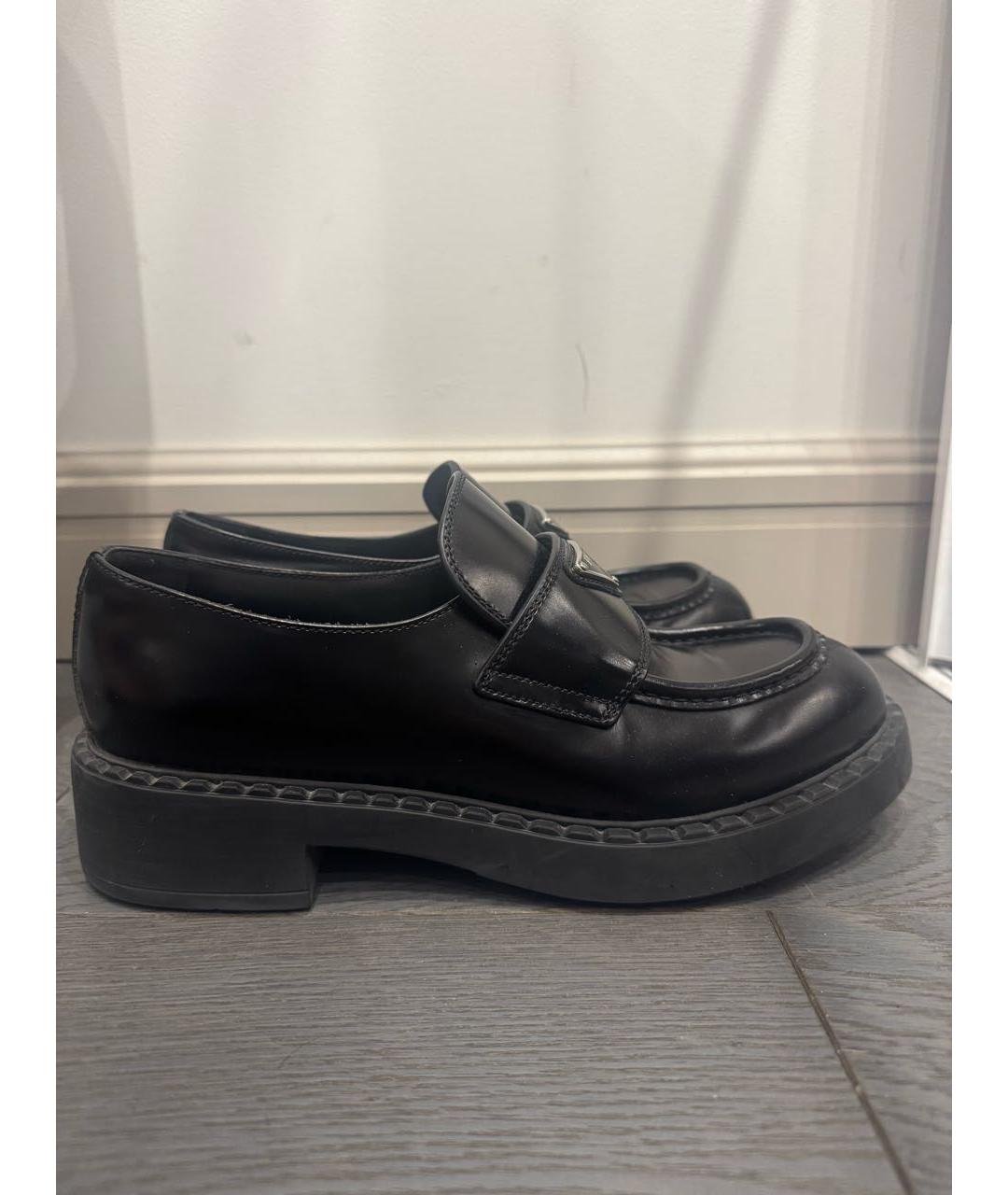 PRADA Черные кожаные лоферы, фото 7