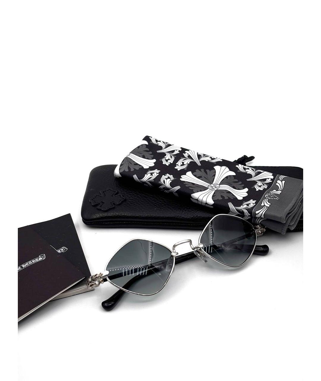 CHROME HEARTS Серебряные металлические солнцезащитные очки, фото 4