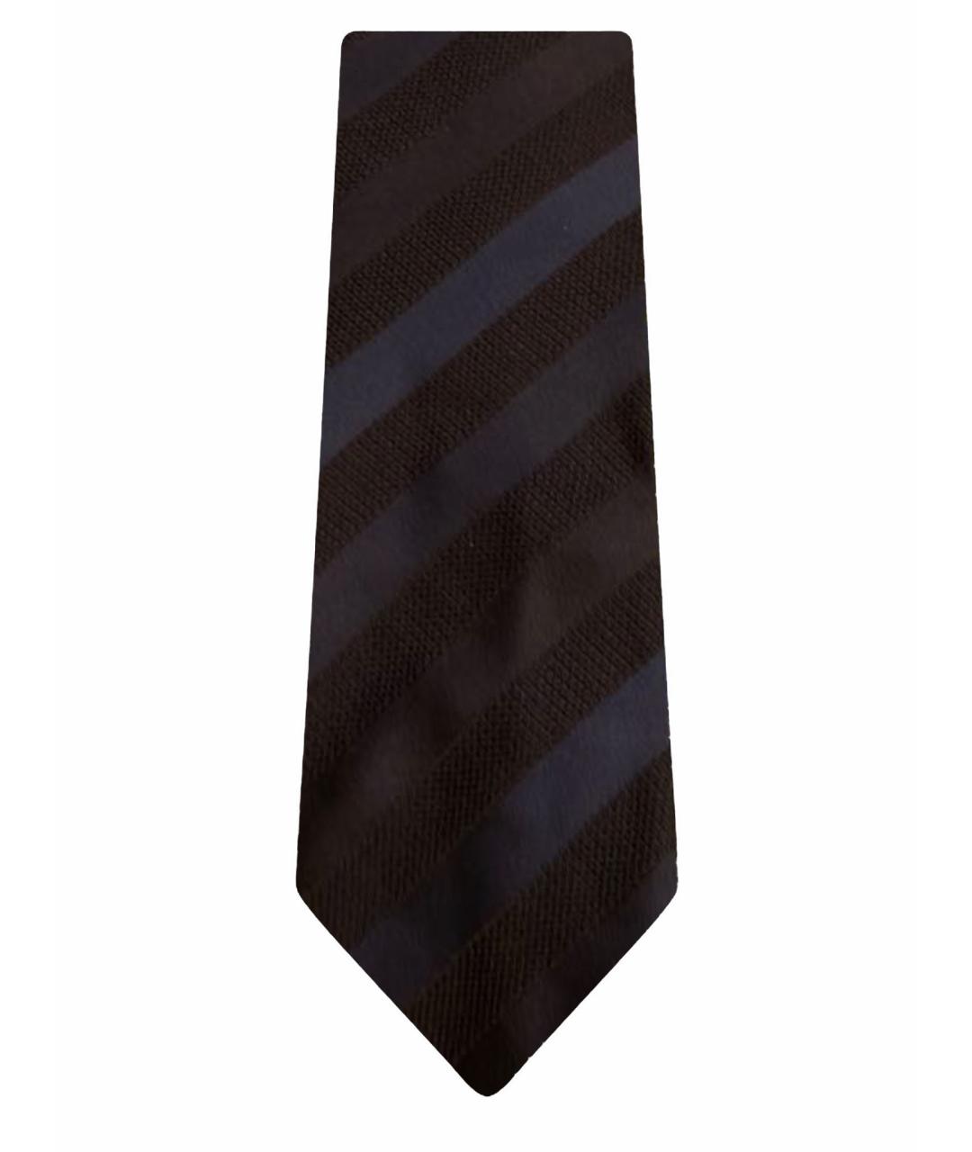 GUCCI Темно-синий шелковый галстук, фото 1