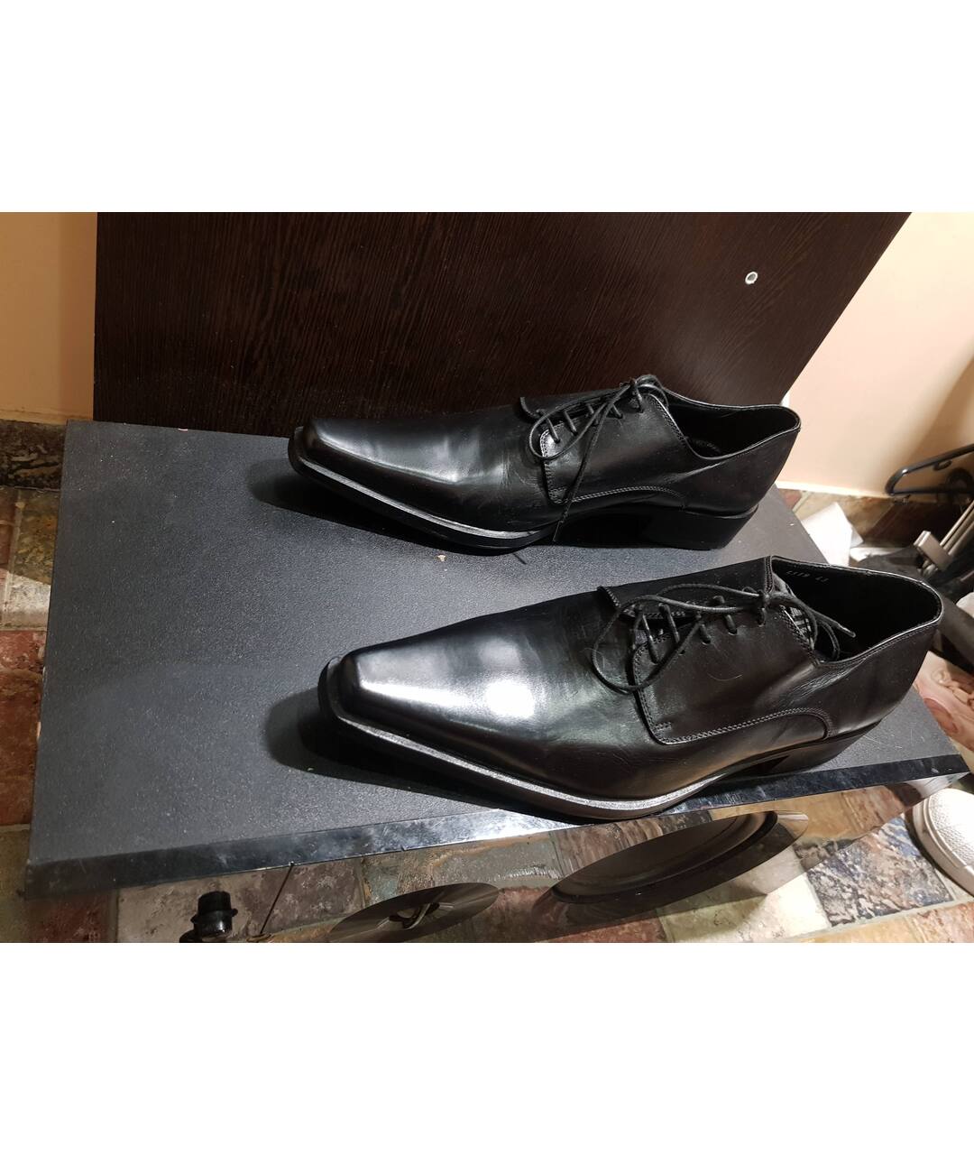 ROCCO P. Черные кожаные туфли, фото 7