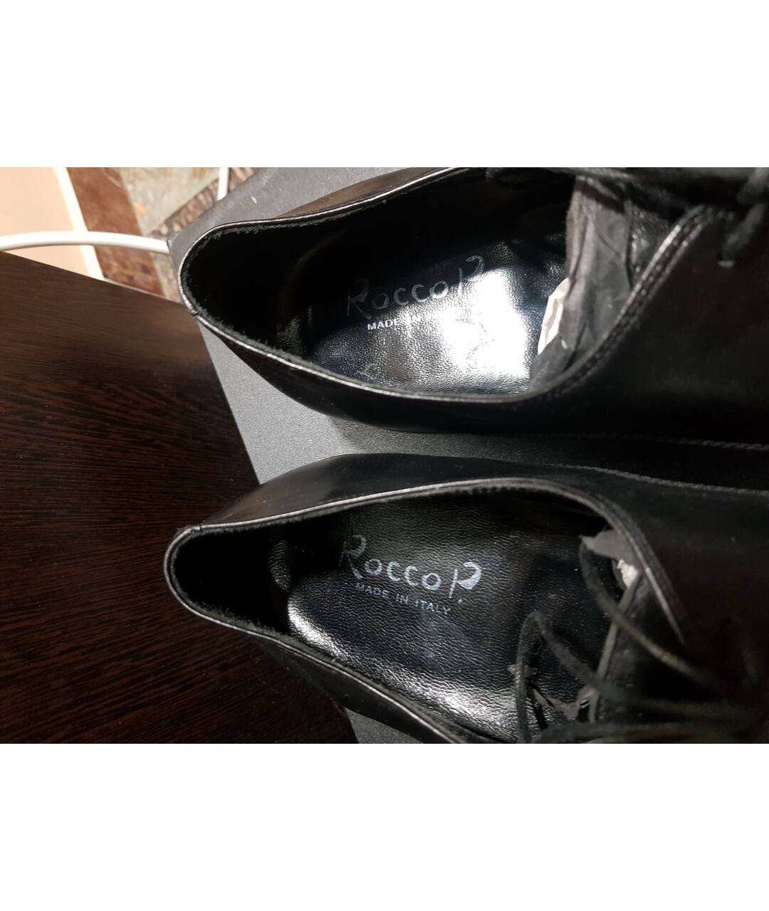 ROCCO P. Черные кожаные туфли, фото 6