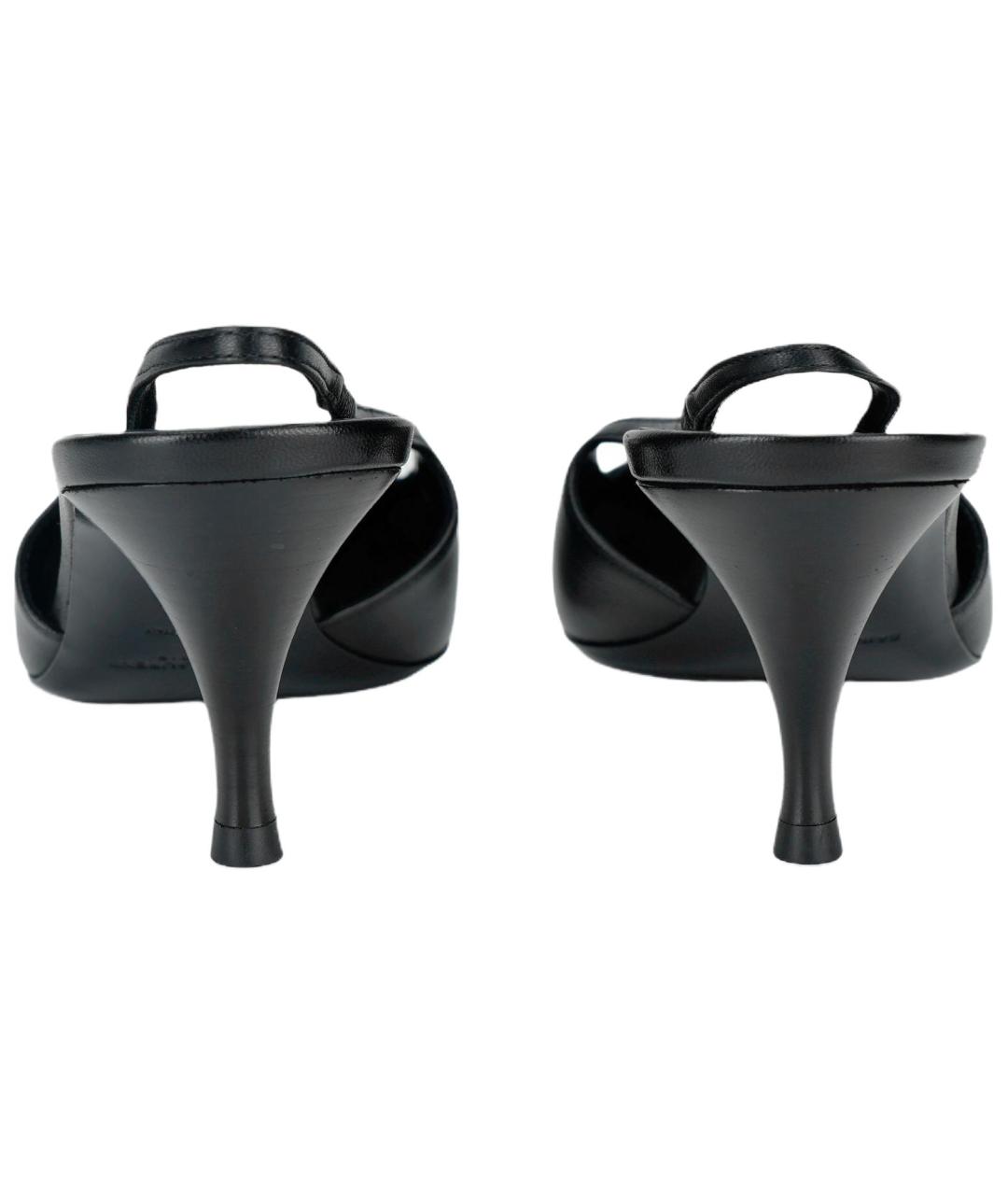 SAINT LAURENT Черные кожаные туфли, фото 4