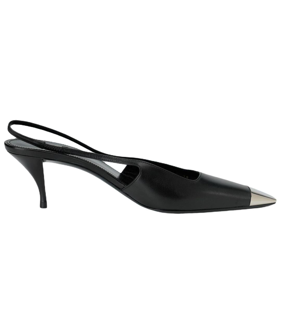 SAINT LAURENT Черные кожаные туфли, фото 1