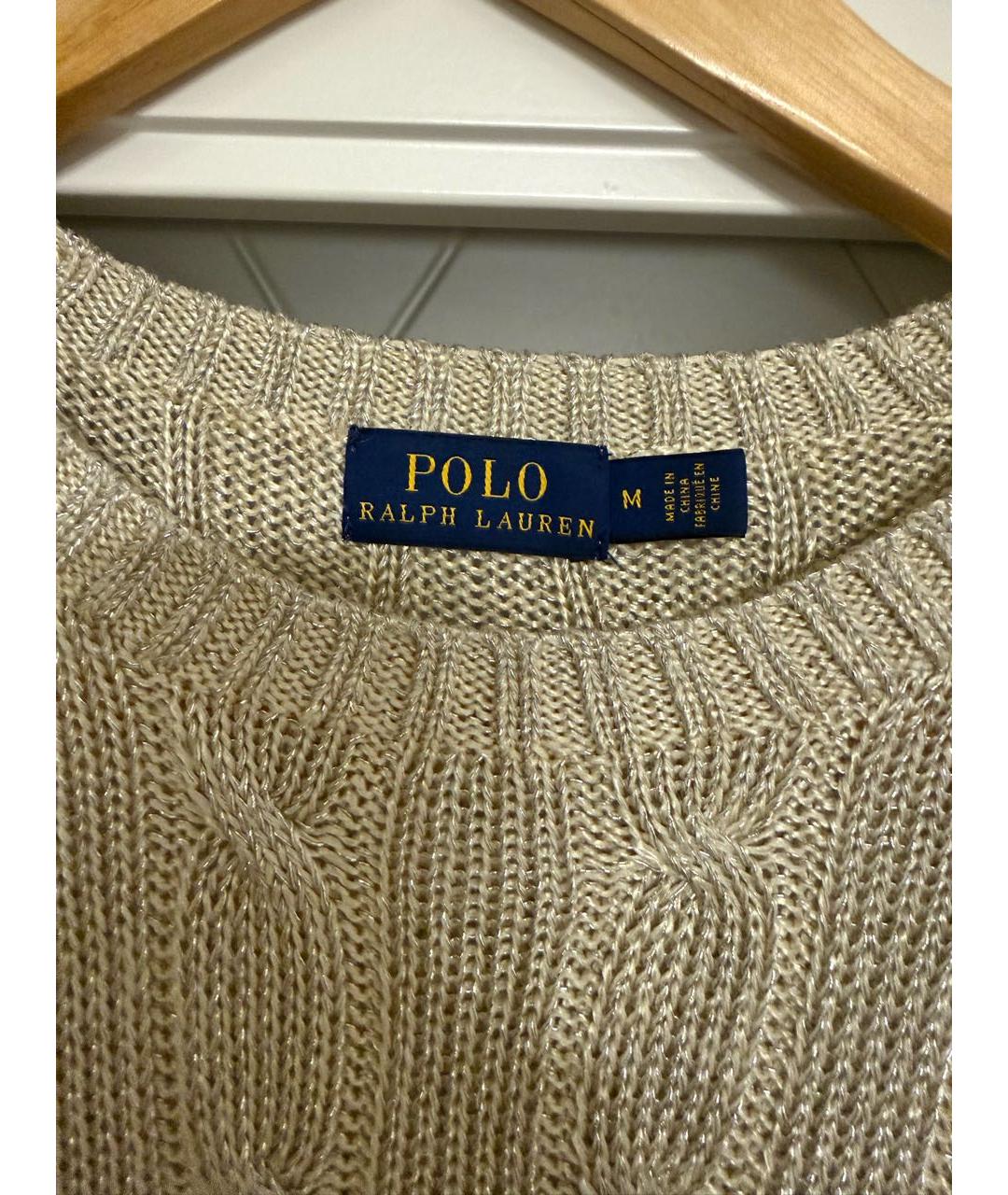 POLO RALPH LAUREN Золотой вискозный джемпер / свитер, фото 3