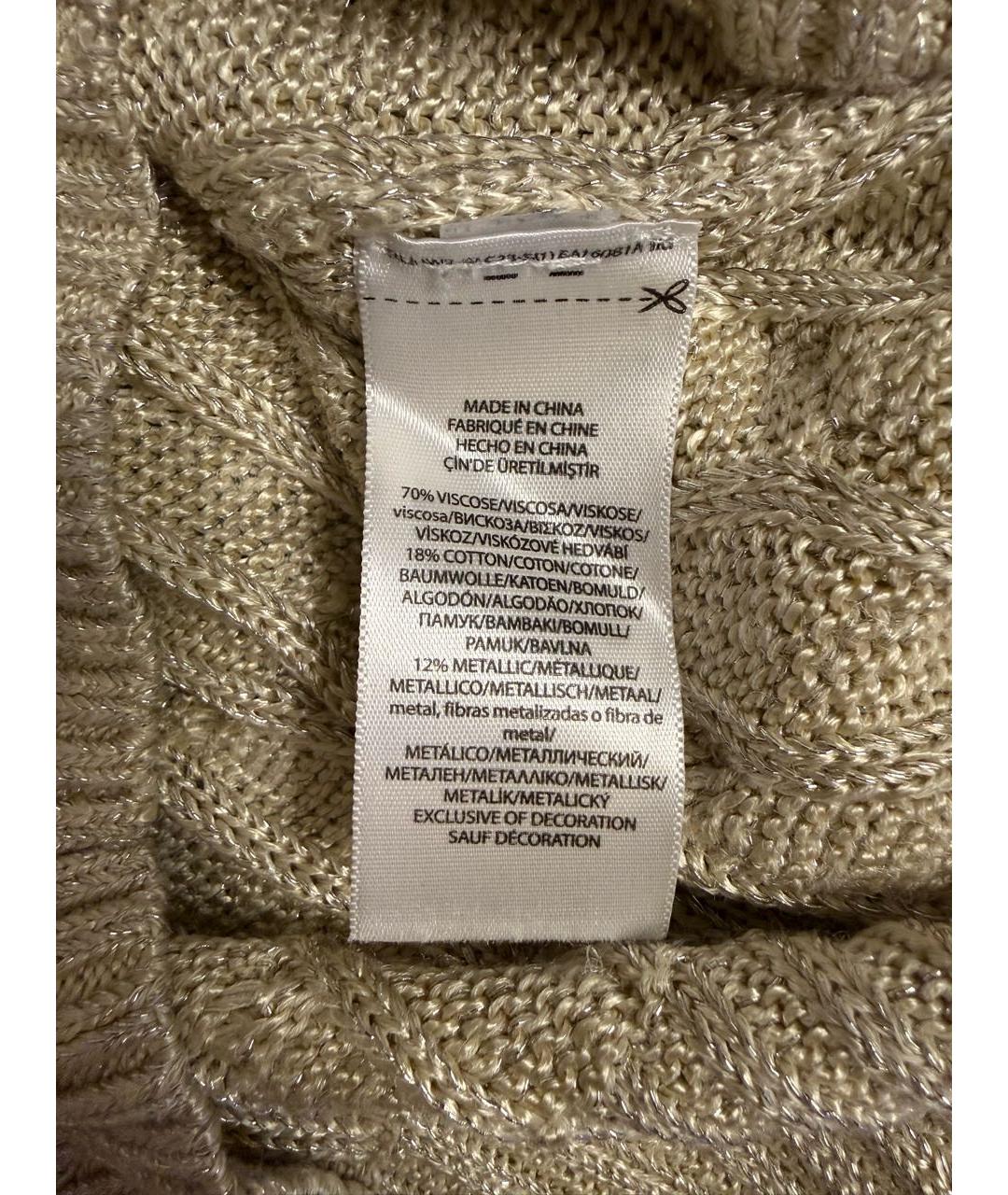 POLO RALPH LAUREN Золотой вискозный джемпер / свитер, фото 5
