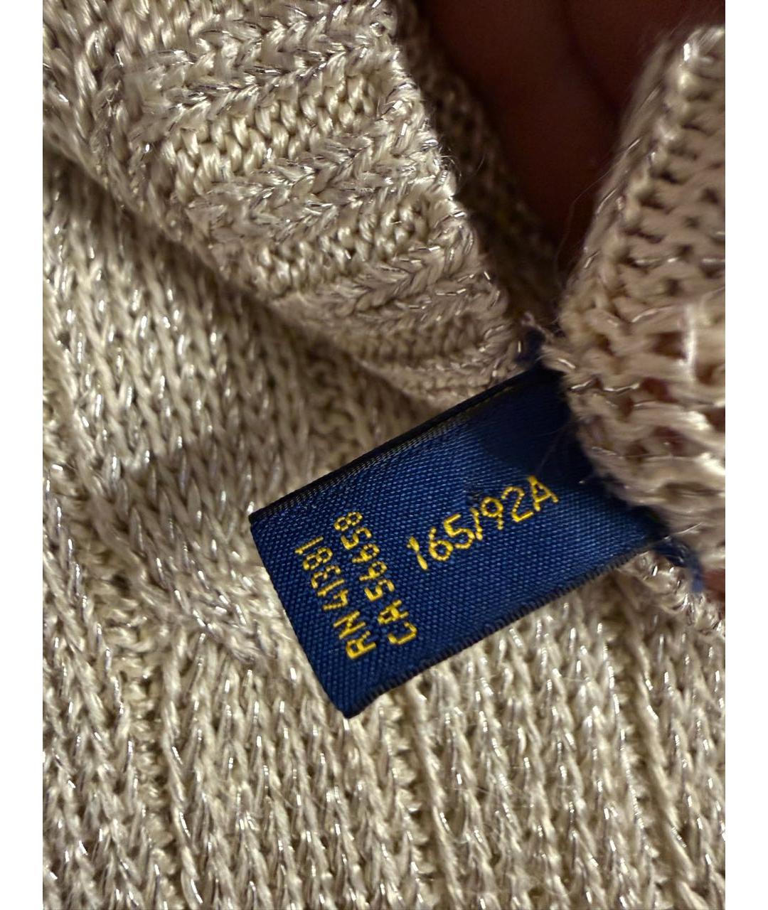 POLO RALPH LAUREN Золотой вискозный джемпер / свитер, фото 8