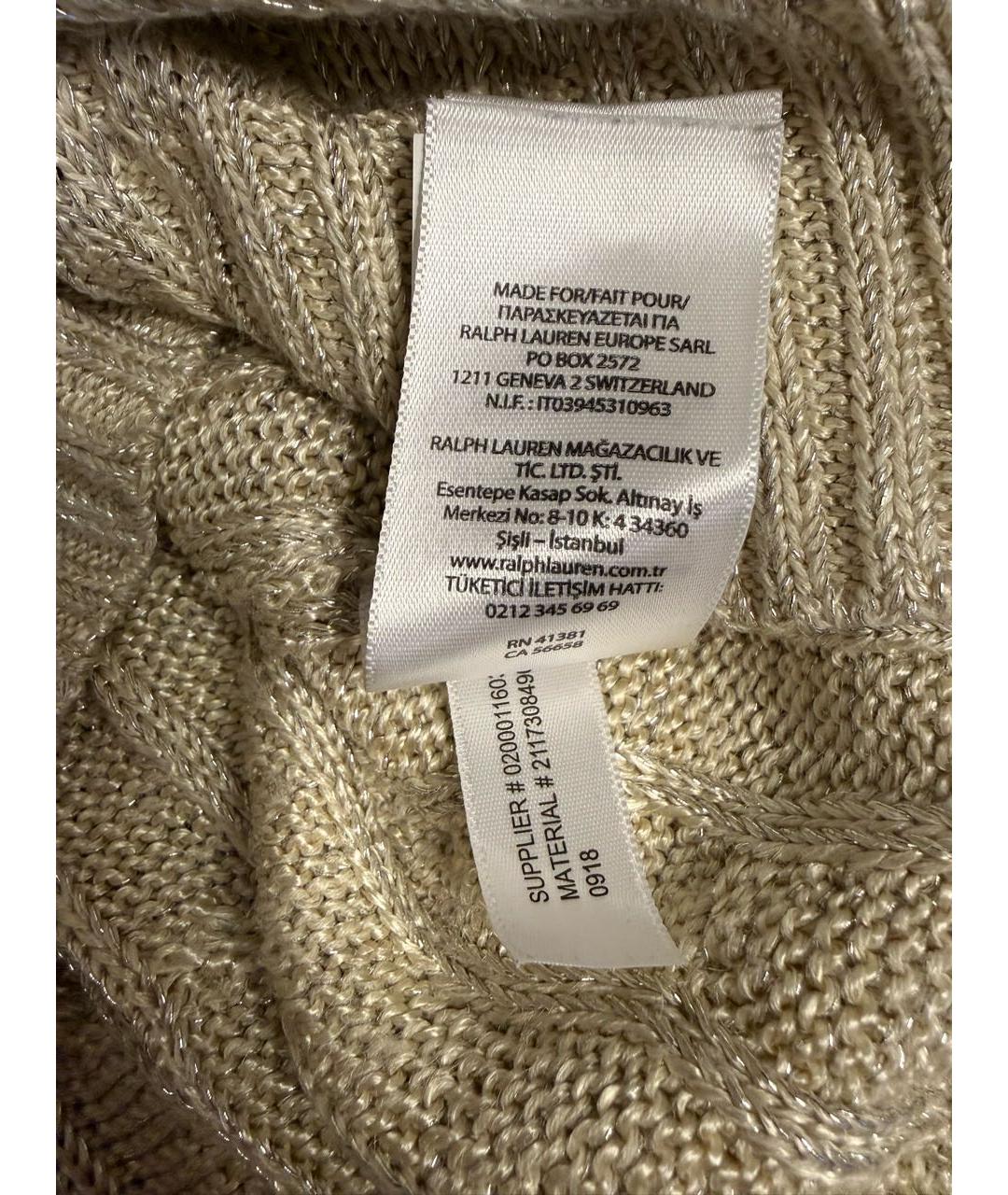 POLO RALPH LAUREN Золотой вискозный джемпер / свитер, фото 6