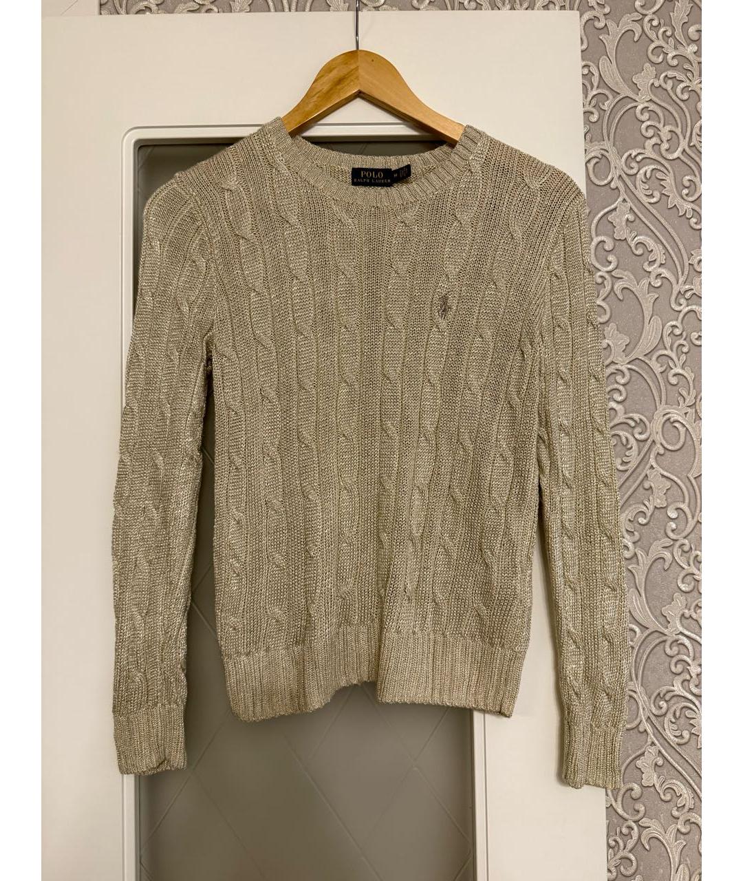 POLO RALPH LAUREN Золотой вискозный джемпер / свитер, фото 9