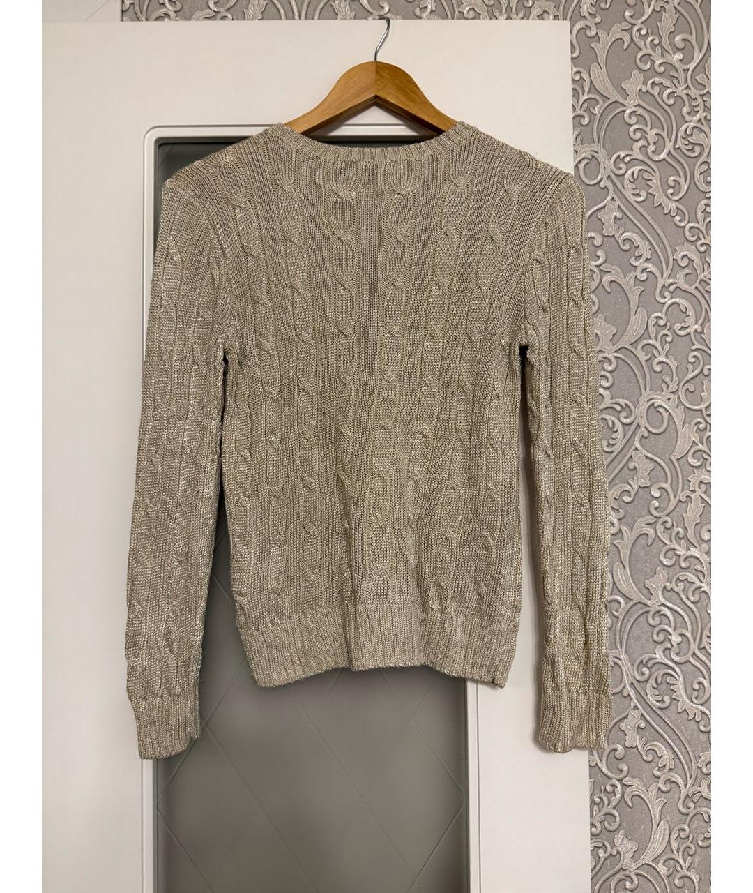 POLO RALPH LAUREN Золотой вискозный джемпер / свитер, фото 2